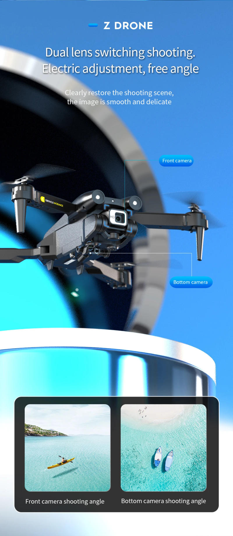 Description Picture 6 of itemZ908 Pro Max Drone 4K Profesional Dual HD Camera Brushless Motor GPS FPV Obstacle Avoidance Foldable RC Quadcopter Dron Toys