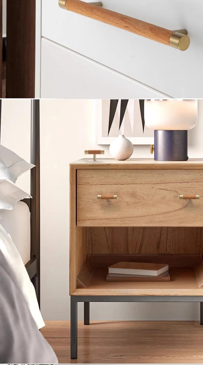 Description Picture 5 of item1Pc Home Decor Cabinet Door Drawer Knobs Light Luxury Solid Wood Copper Handle Chinese Wardrobe Door Handles Furniture Hardware