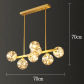 7 heads gold 70cm