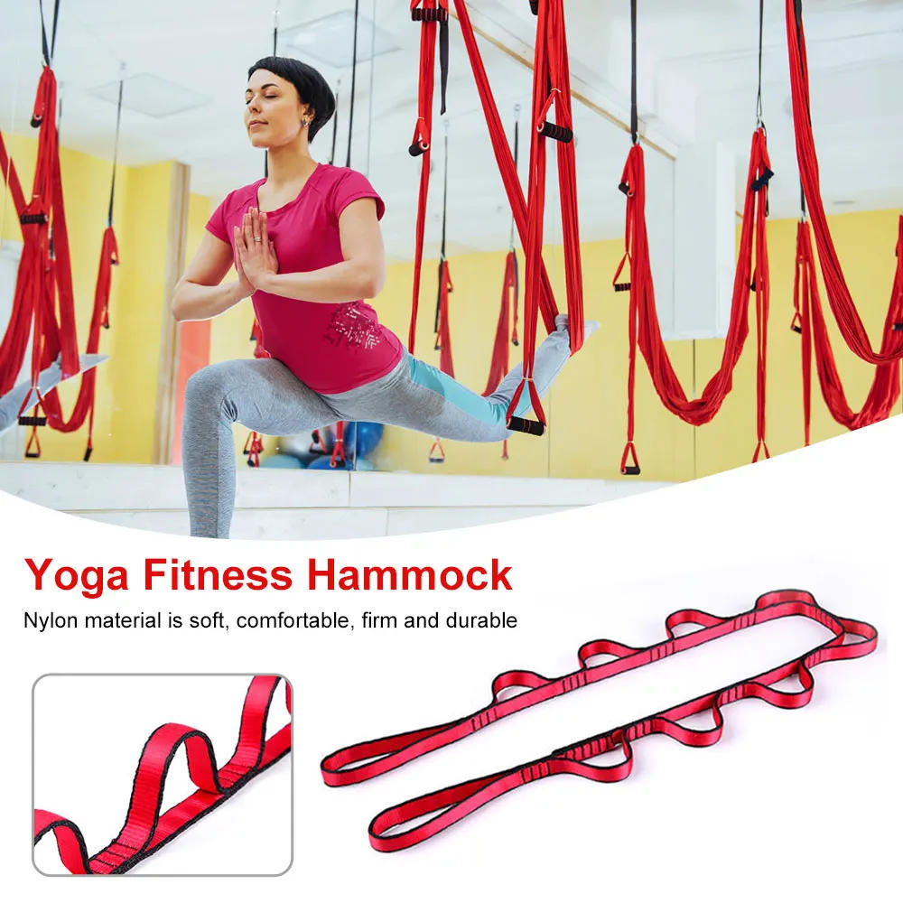 Description Picture 6 of itemYoga Stretch Belt Extender Strap Rope Outdoor Hanging Rope Climbing Rope for Aerial Yoga Elastic Yoga Hammock Shoulder Strap
