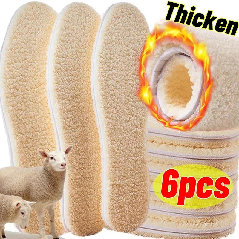Description Picture 5 of itemUnisex Winter Alpaca Wool Insoles Self Heated Thermal Shoe Pads Sports Running Warm Plush Thickening Boots Inserts Paddings