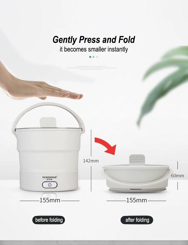 Description Picture 4 of itemFoldable Electric Cooker 110V/220V Mini Multifunction Hot Pot Food Steamer Cooking Machine for Dormitory Noodle Cooker for Trave