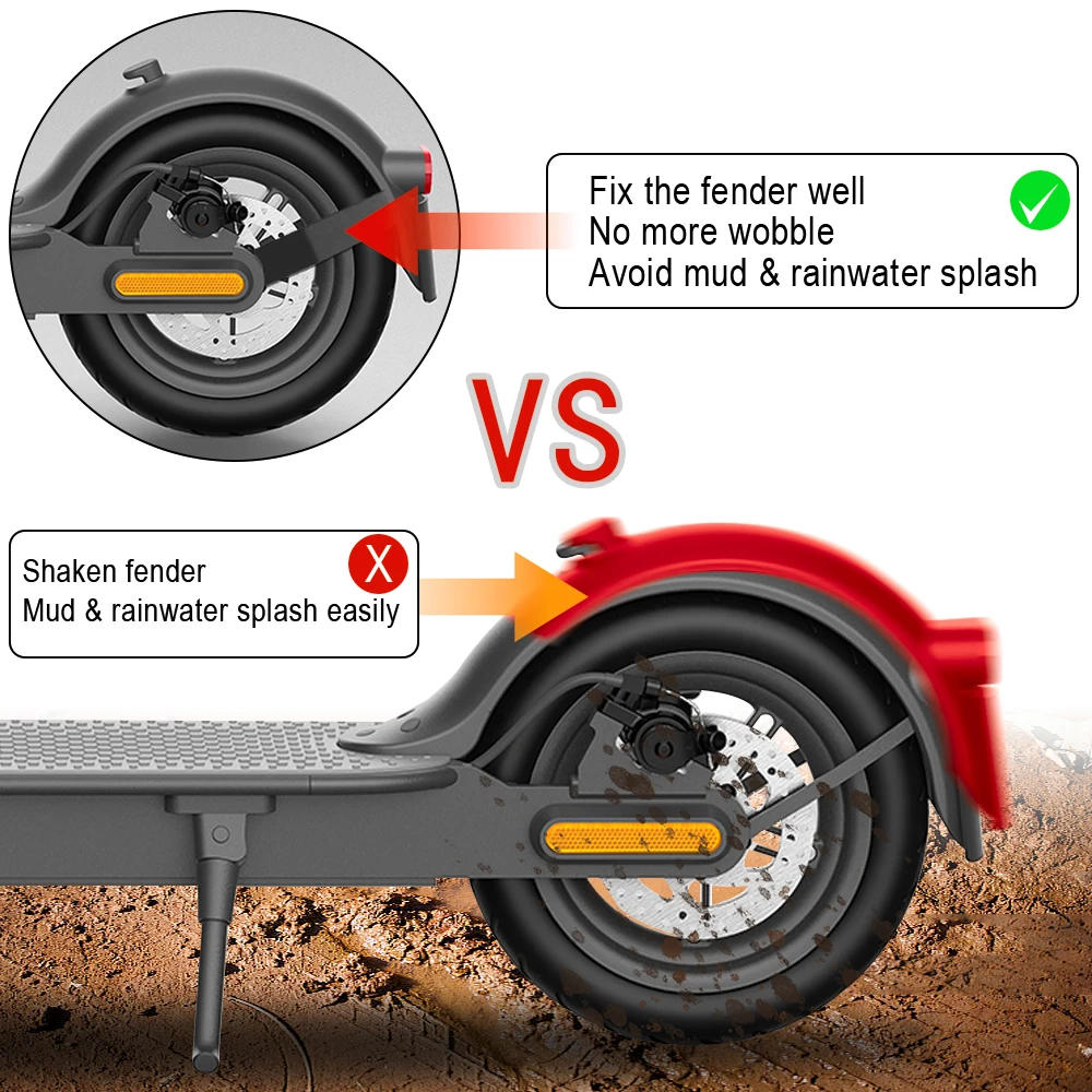 Description Picture 6 of itemRear Mudguard Brake Taillight Fender for Xiaomi M365 Electric Scooter Pro 2 Mi3 With Gap Cover Pad Parts Set Reinforced Holder