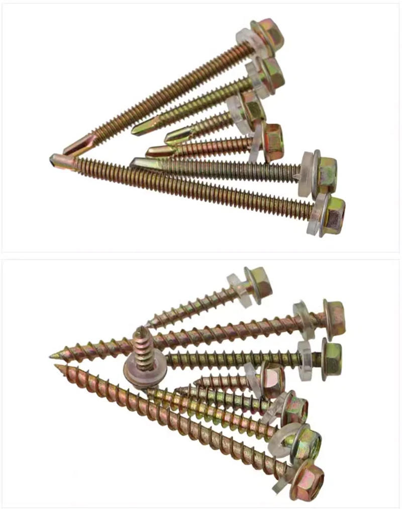 Description Picture 6 of itemM5.2 Colored Zinc Outer Hexagonal Self Drilling Dovetail Screw Colored Zinc Outer Hexagonal Pointed Tail Self Drilling