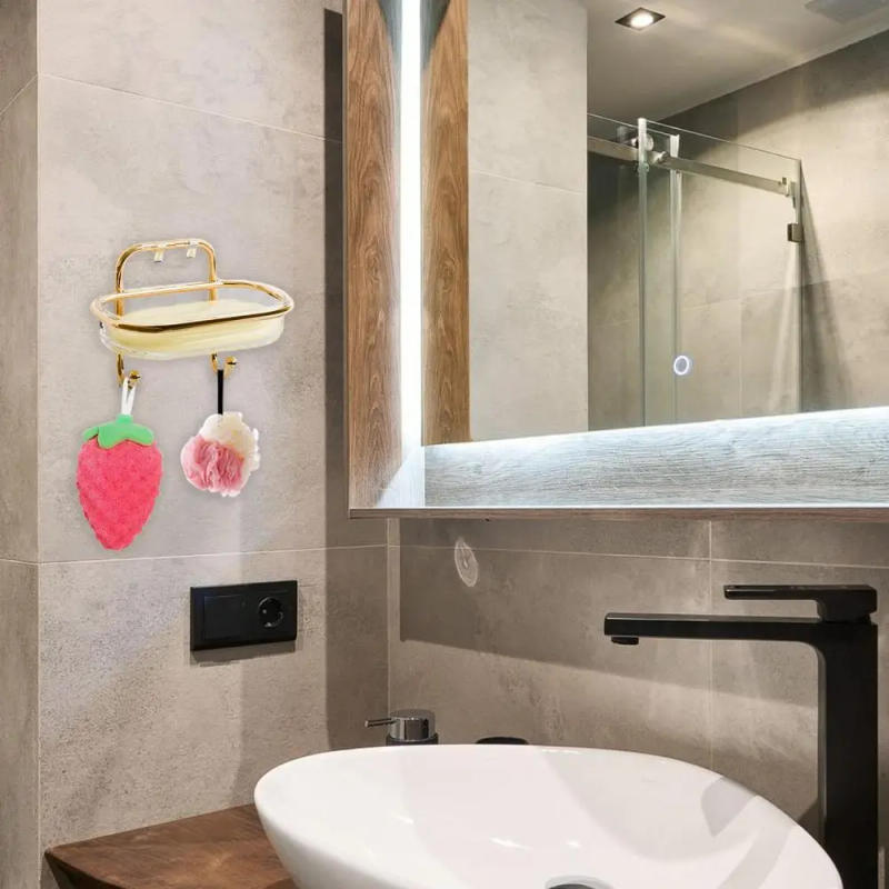 Description Picture 2 of itemWall Mount Soap Dish Adhesive Soap Container Easy Drainage Soap Saver For Home Kitchen Bathroom Shower Soap Tray