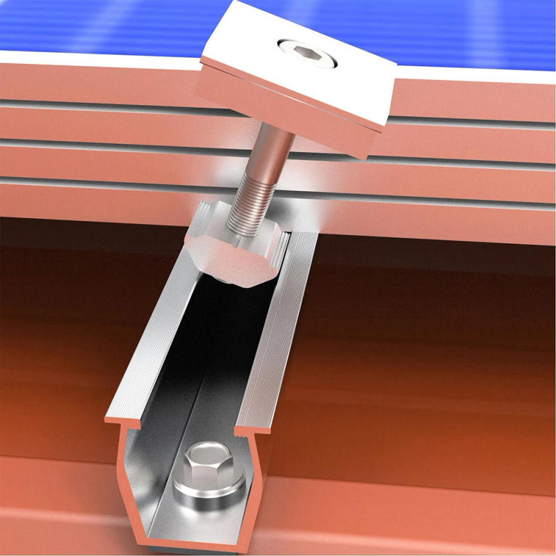 Description Picture 6 of itemSolar Panel Module Aluminum Bracket Rail Fastening Rail Trapezoidal Roof Mount Solar Profile 30mm 35mm Solar System Accessories