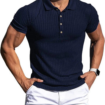 Summer Short-sleeved Sports Polo Shirt Lapel Short-sleeved Men's Fitness T-shirt