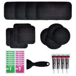 4 Pcs Trampoline Hole Repair Glue Mesh Patch Repair Kit With Scraper Holes Strong Adhesive Long Lasting Mat Tear Hole Repair set