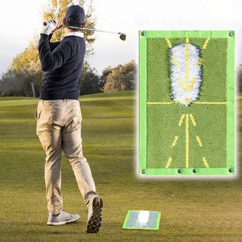 Description Picture 2 of itemGolf Training Mat for Swing Detection Batting Ball Trace Directional Mat Swing Path Pads Swing Practice Pads Christmas Gift