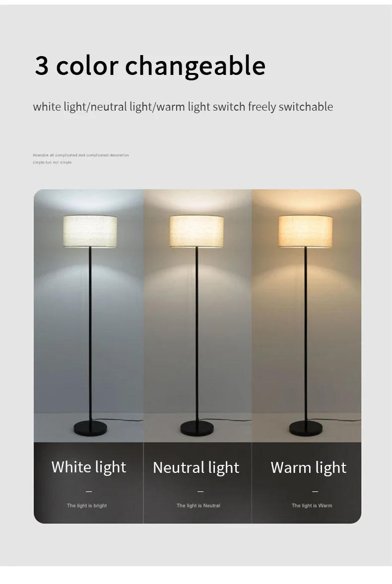 Description Picture 4 of itemNordic living room LED floor lamp sofa floor lamp modern bedroom atmosphere lighting foot switch lighting fixtures lighting