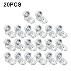20pcs Wardrobes Closet Partition Bracket Shelf Steel Studs Peg Glass Plate Support Furniture Hardware Accessories