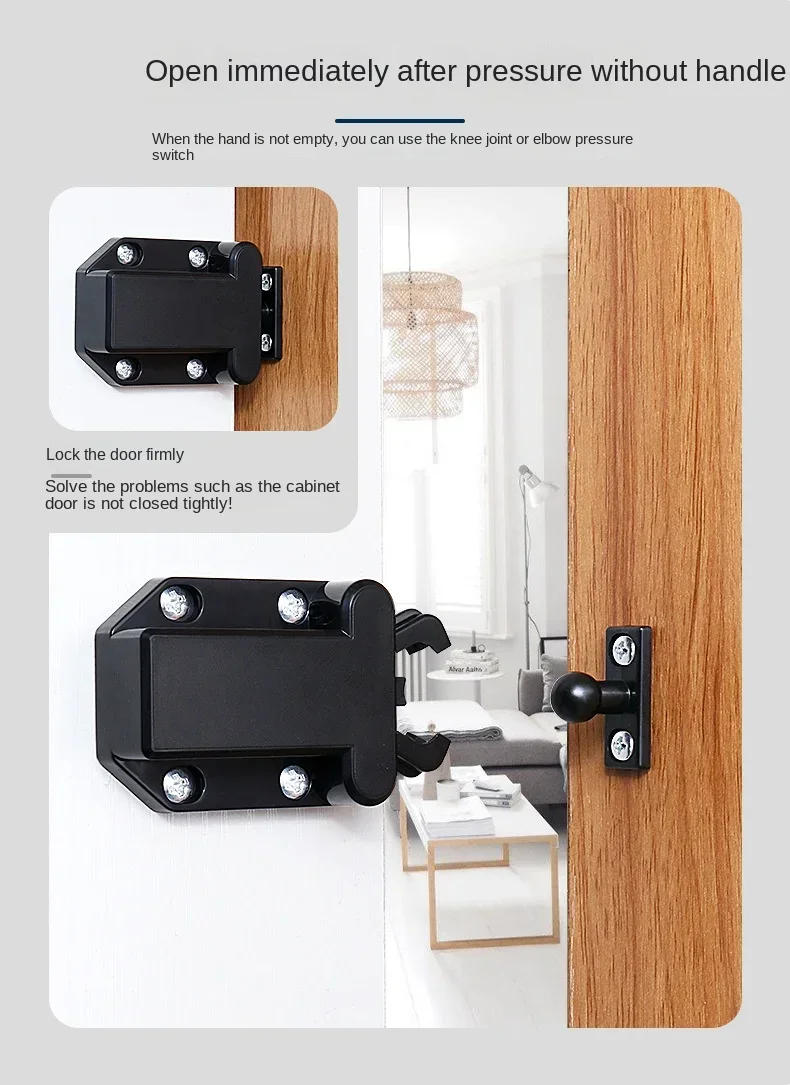 Description Picture 5 of item1pcs Beetle self-locking fire cabinet door rebounder door touch cabinet suction invisible door Plastic bouncing press touch bead