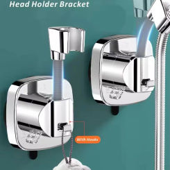 New 360° Adjustable Non Punching Bathroom Handheld Shower Stand ABS Adjustable No Drilling Wall Mount Bracket