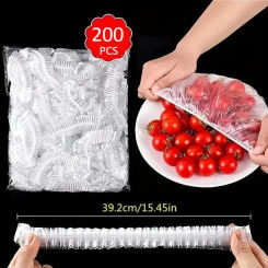 Disposable Fresh-keeping Cover Plastic Food Storage Covers Reusable Bowl Covers Stretch Lids Elastic Cover Bag Home Items
