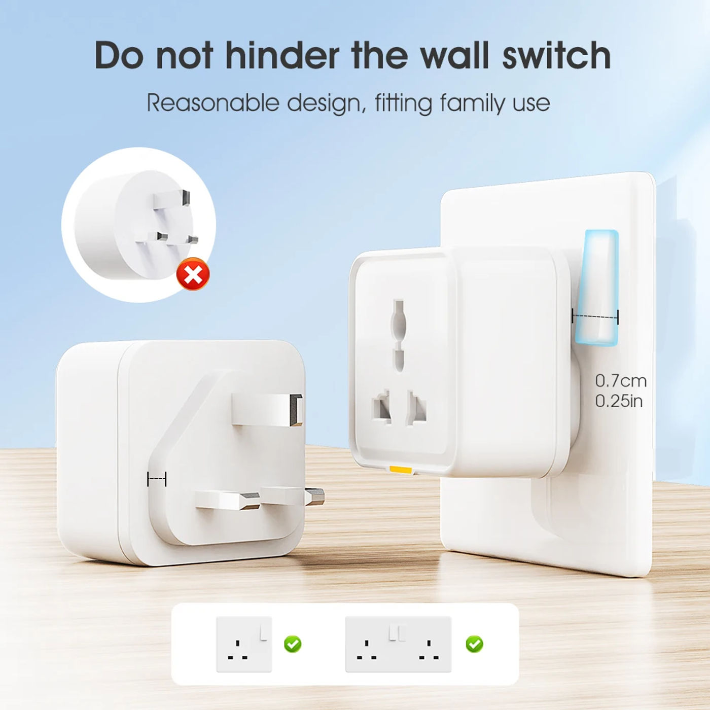 Description Picture 3 of itemTuya Smart Home Wireless WIFI Plug Socket UK EU US Universal 16A Travel Universal Conversion Socket Outlet Power Monitor Timer