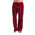 Fashion Men's Casual Plaid Loose Sport Plaid Pajama Pants Trousers Male Clothes Sweatpants