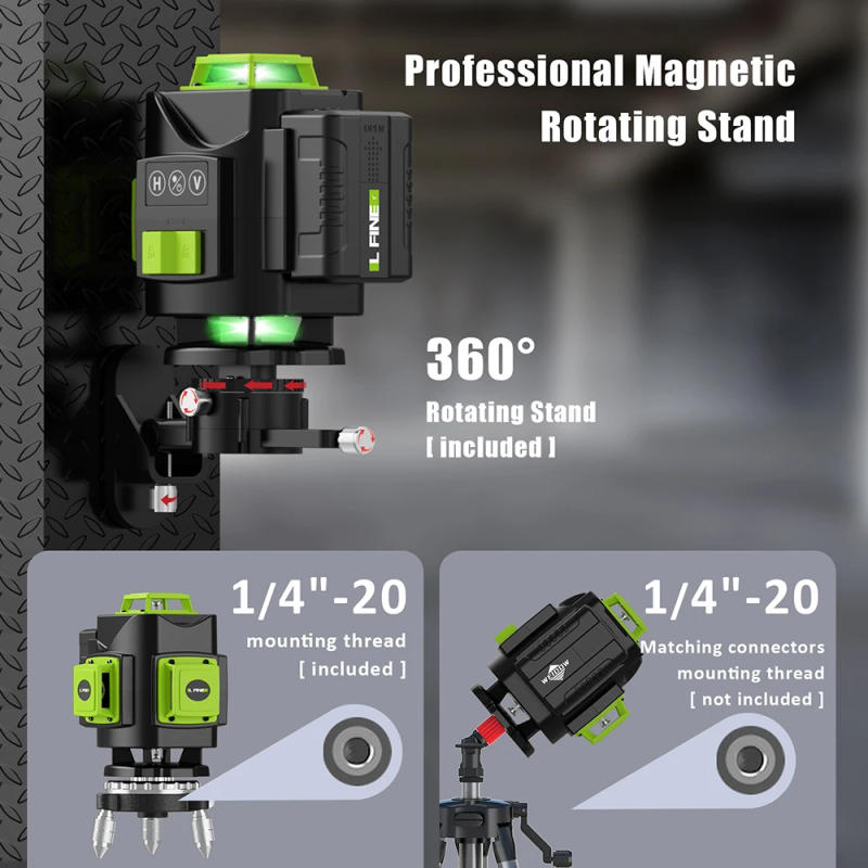 Description Picture 6 of itemLfine Nivel Laser 4D 16 Lines 360°Self-leveling Laser Levels with Tripod Horizontal And Vertical Professional Laser Level Tool