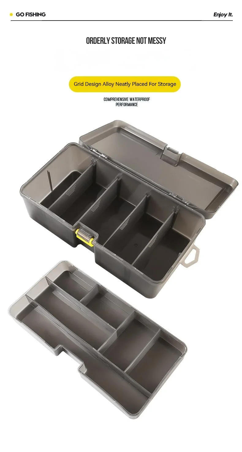 Description Picture 5 of itemFishing Tackle Box Waterproof Plastic Double Layer Lures Hook Minnow Bait Storage Case Multifunctional Fishing Tool