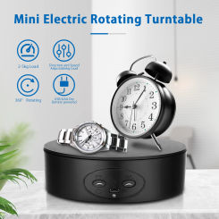 Smart Rotating Display Stand 360 Degree USB Frosted Turntable Swivel Base Bracket For Photography Video Shooting 13cm Mini Size