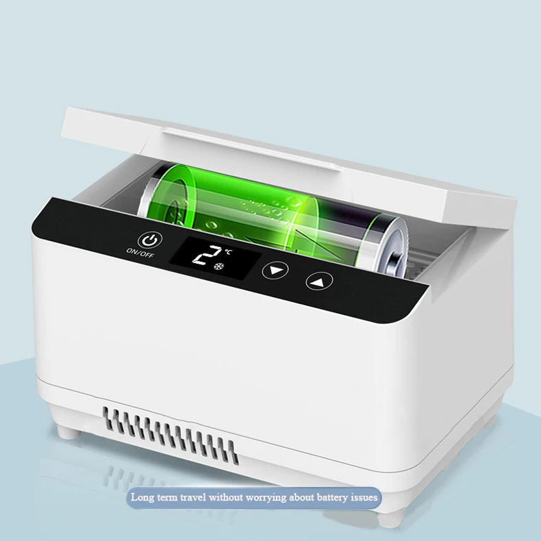 Description Picture 4 of itemCar Mini Electric Refrigerator Portable Insulin Refrigerator Box Cooling Box Interferon Refrigerator Case Car And Home Dual Use