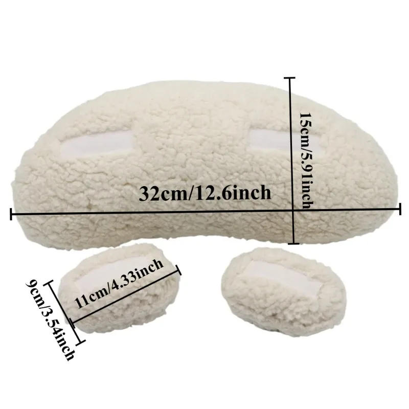 Description Picture 3 of itemNewborn Photography Props Crescent Pillows Plush Small Pillow Mat Baby Photos Assisted Modeling Baby Bed Basket Cushion Filler