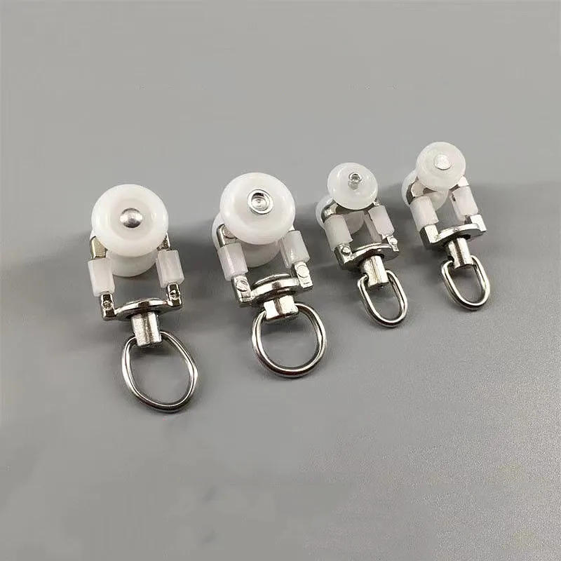 Description Picture 3 of item10pcs Curtain Track Pulley Plastic Stainless Steel Roller Nylon Wheel Window Hardware Accessories Bathroom Curtain Hook Wheel
