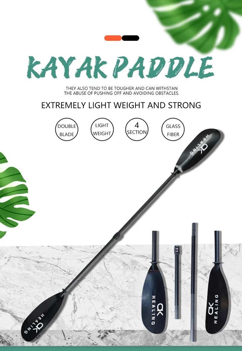 Description Picture 3 of itemPortable 4 in 1 Kayaking Paddle Rowing Oars Stable Connection Strong Lock Fiberglass Shaft Kayak Paddles