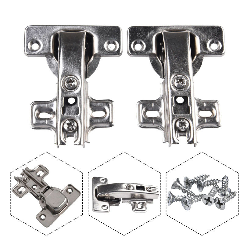 Description Picture 5 of item2Pcs Blind Corner 90 Degree Hydraulic Hinge Kitchen Cabinet Wardrobe Fold Concealed Angular Door Hinges Set Furniture Hardware