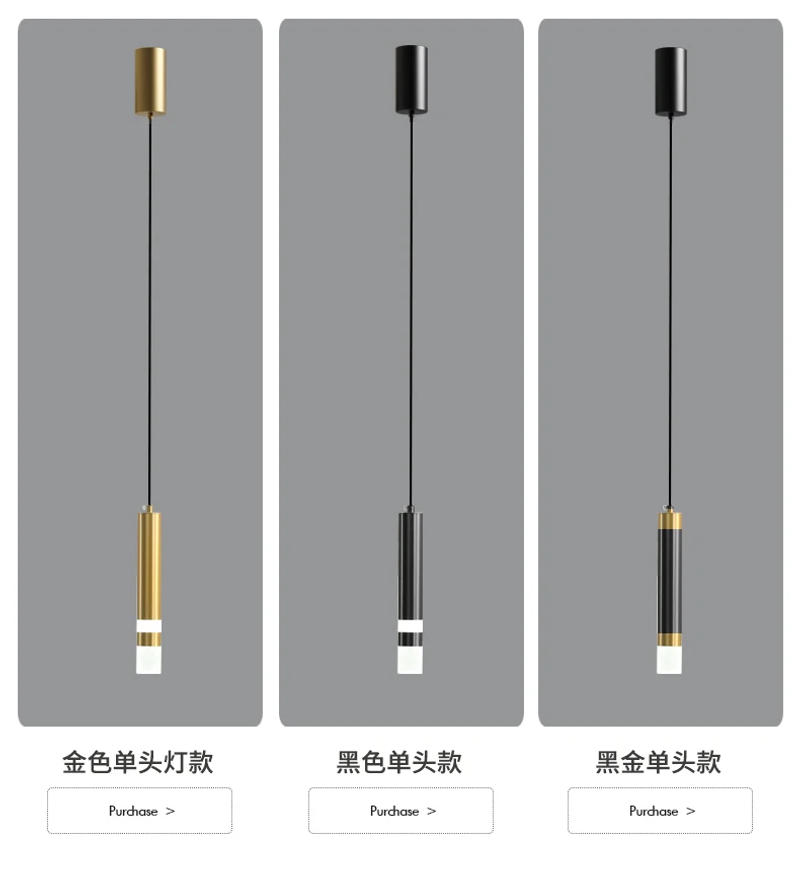 Description Picture 3 of itemModern Led Long Pendant Light for Bedroom Bedside Living Room Hanging Lamps Reading Lighting Double Spotlight Decor Chandelier