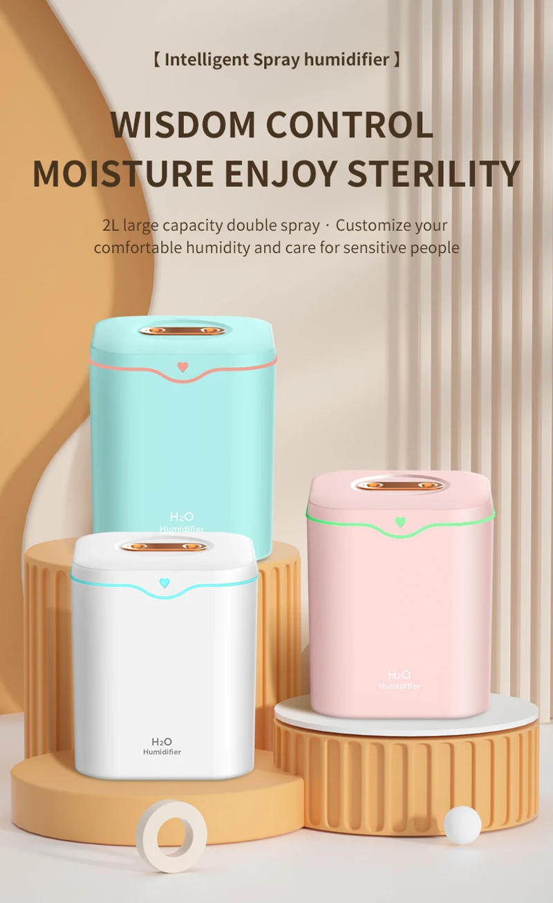 Description Picture 2 of item2000ml Double Spray Air Humidifier Essential Oil Diffuser Household Electric Aromatic Diffuser Ultrasonic Silent Cool Mist Maker
