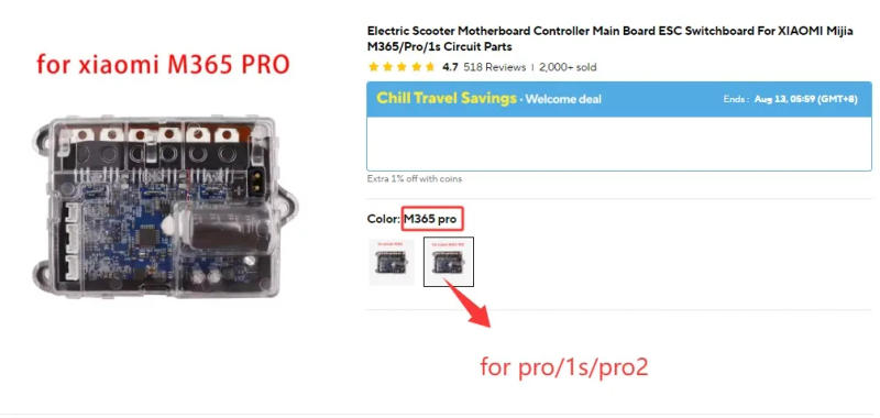 Description Picture 3 of itemElectric Scooter Motherboard Controller Main Board ESC Switchboard For XIAOMI Mijia M365/Pro/1s Circuit Parts