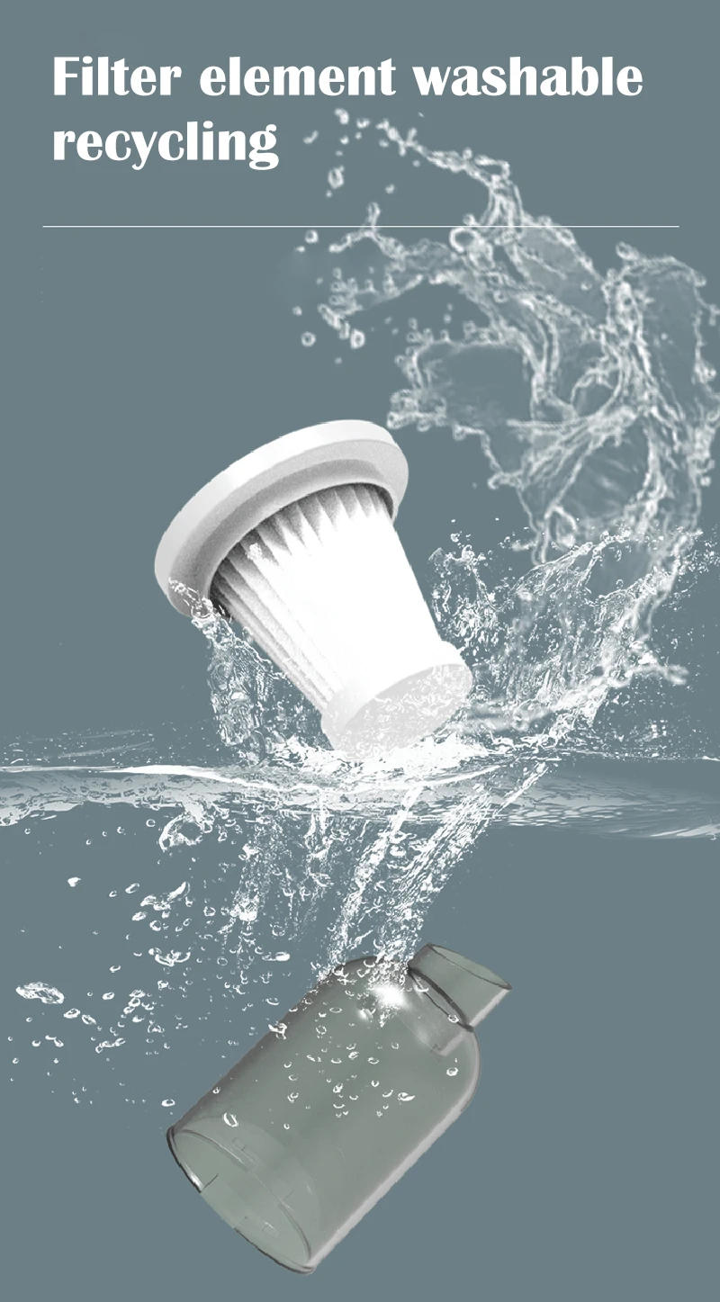 Description Picture 5 of item9000Pa Wireless Car Vacuum Cleaner USB Charging 1200mAh Portable Cleaning Appliance Mini Wet and Dry Vacuum Cleaner Household