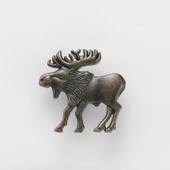 American style retro hardware handle zinc alloy reindeer knob cabinet bright gold handle European furniture bronze knob 6Pc/set