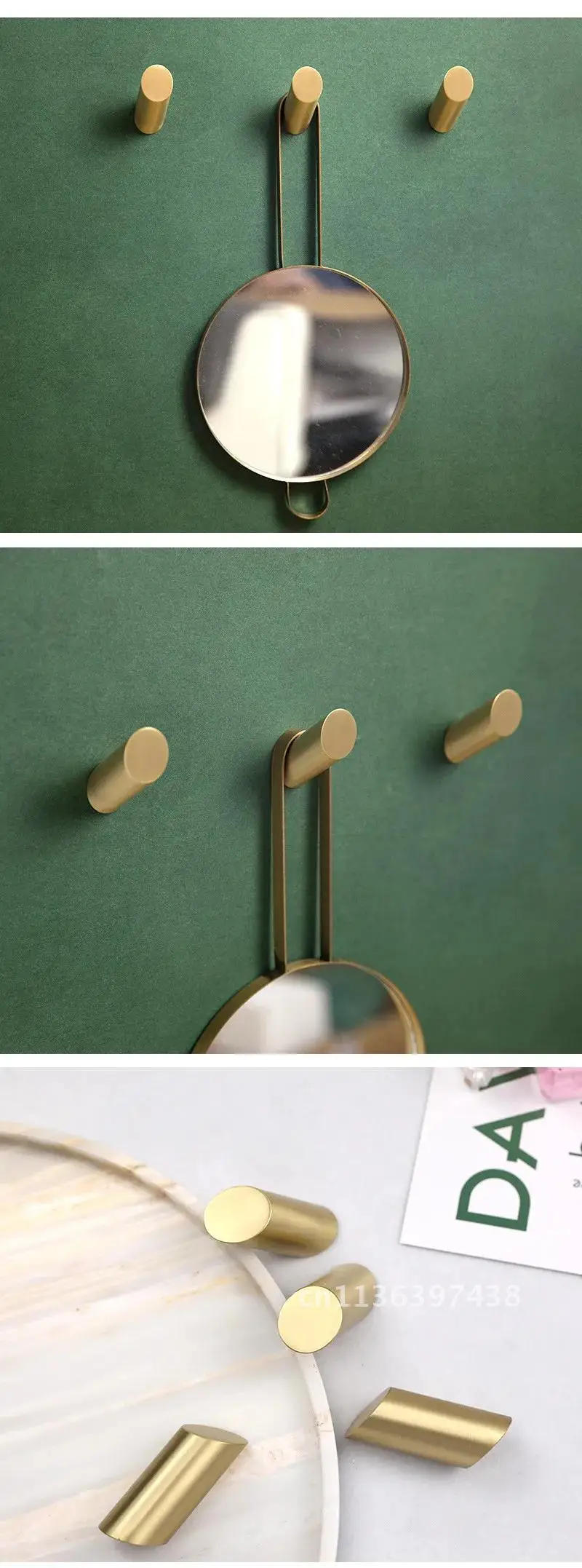 Description Picture 4 of itemHook Brass For Wall Bathroom Hook For Hanging Coat Hook Towel Hook Clothes Hook Robe Hook for Keys Furniture Hardware