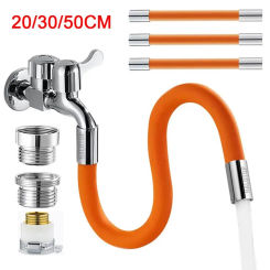 Kitchen Faucet Extension Hose Bathroom 360° Rotation Bending Faucet Extender Wash Basin Water Saving Tap Filter Extension Tube