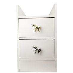 Zinc Alloy Furniture Handle Door Cabinets Knobs in Horse Shape, Long Lasting Beauty and Functionality, Various Color Options