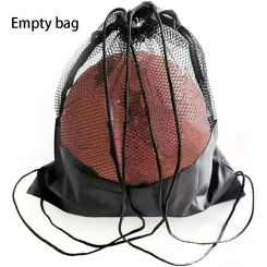 1pc Portable Drawstring Basketball Backpack Mesh Bag Football Soccer Volleyball Ball Storage Bags Outdoor Sports Traveling Gym