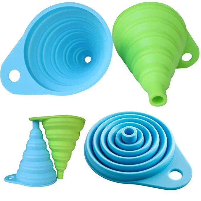 Description Picture 4 of itemSilicone Foldable Funnel Universal Funnels Beer Oil Liquid Hopper Kitchen Accessories Car Engine Oil Change Funnel