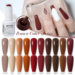 Arte Clavo 15ML Red Brown Color Gel Nail Polish Autumn Winter Nail Art Gel Nail Supplies Semi Permanent Soak Off UV Gel Varnish