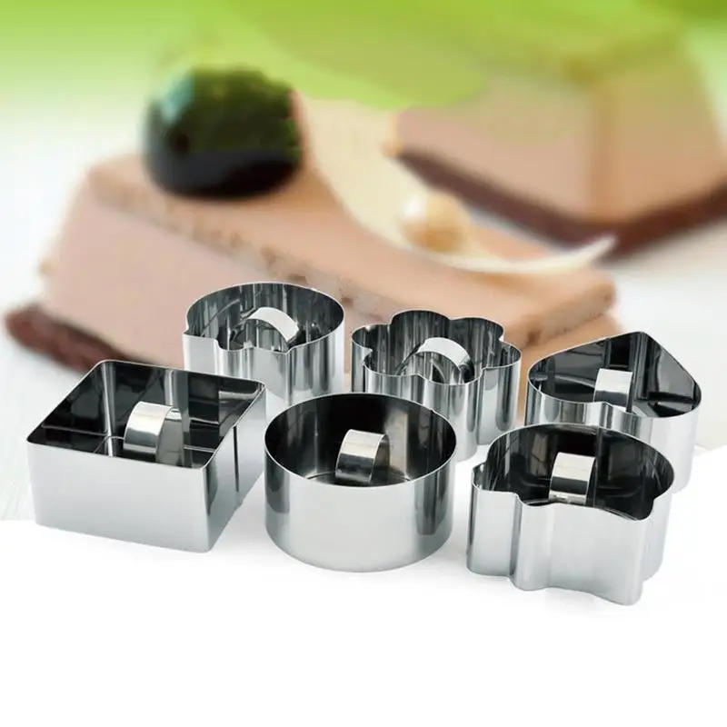 Description Picture 3 of itemNew Mould for Salad Baking Dish Diy Bakeware Tools Cupcake Mold Salad Dessert Die Mousse Ring Cake Cheese Tool Stainless Steel