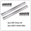 1pc/2pcs Dual-axis Guide Rail Linear Rails SGR15N 1200mm-2000mm+High Speed Guider Locking Slider Block SGB15N+Lock For CNC Parts