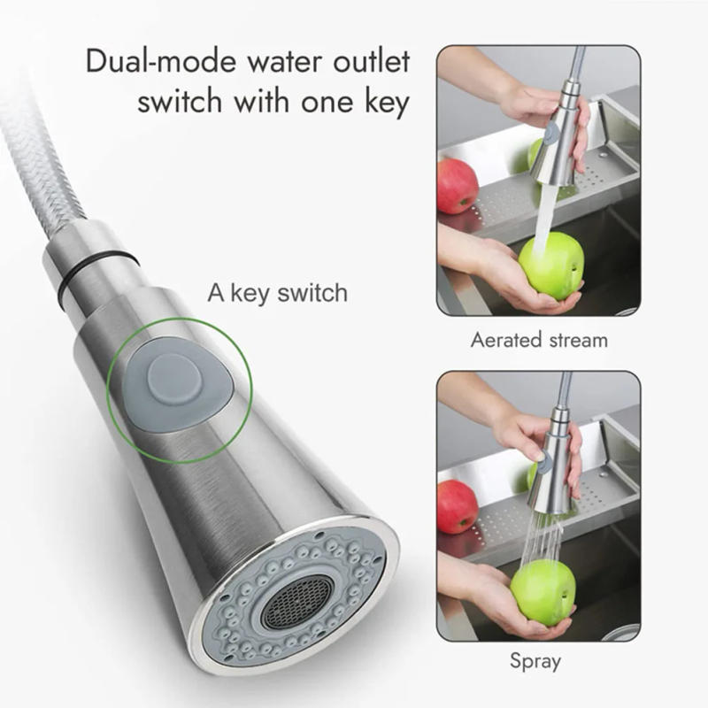 Description Picture 4 of itemSpray Tap Head Universal Kitchen Pull Out Spray Head Replacement Sink Faucet Basin Mixer Tap Kitchen Faucets Pull-Out Faucet