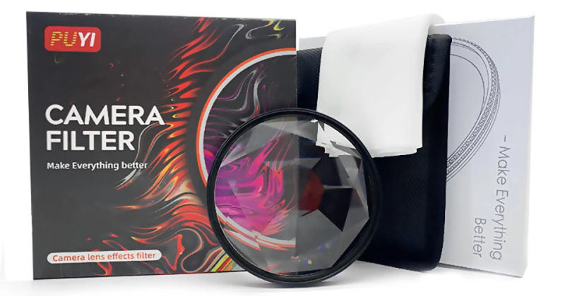 Description Picture 2 of itemPUYI Kaleidoscope Special Effect Photography Accessories Camera Lens Filter 52 67 72 77 82mm Prism Filter Glass for DSLR SLR