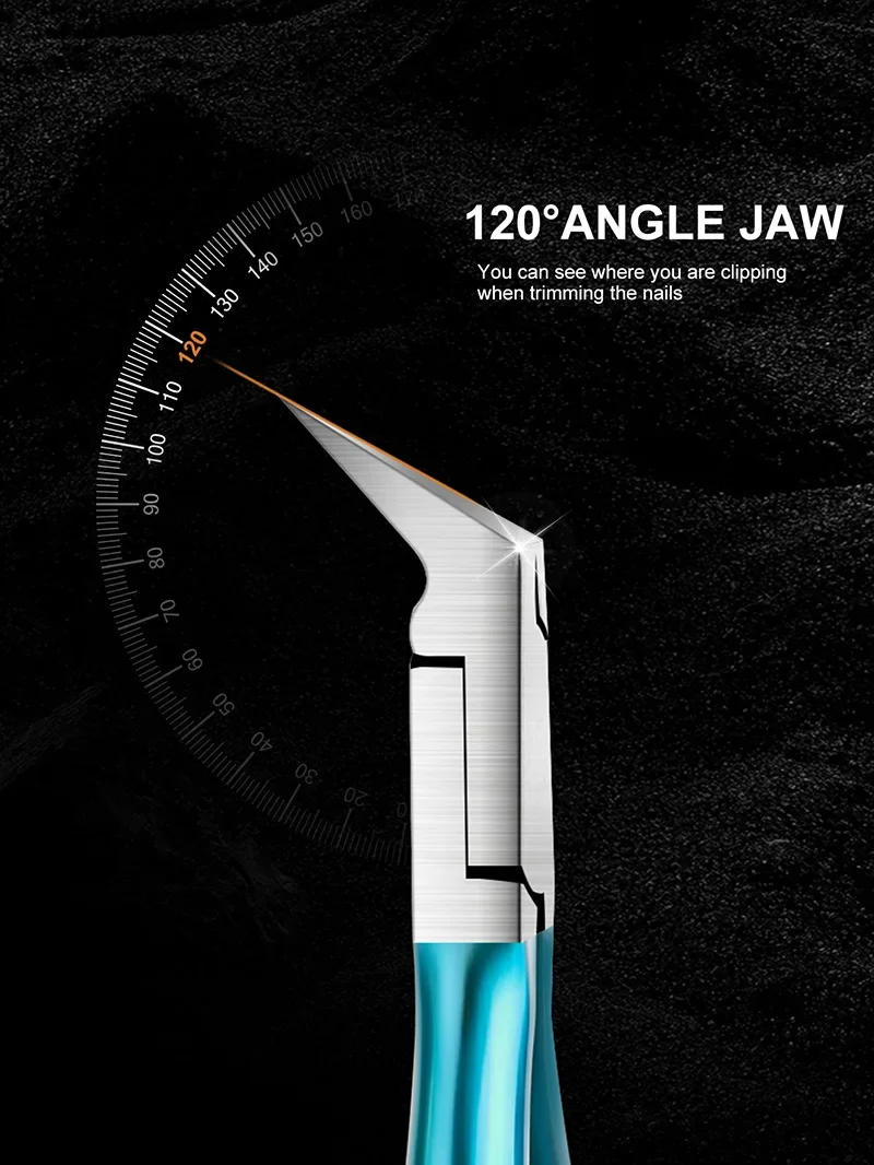 Description Picture 6 of itemNail Cutter Cuticle Nippers Profesional Ingrown Toenail Scissors Nail Clipper Pedicure Tool Dead Skin Removal Stainless Steel