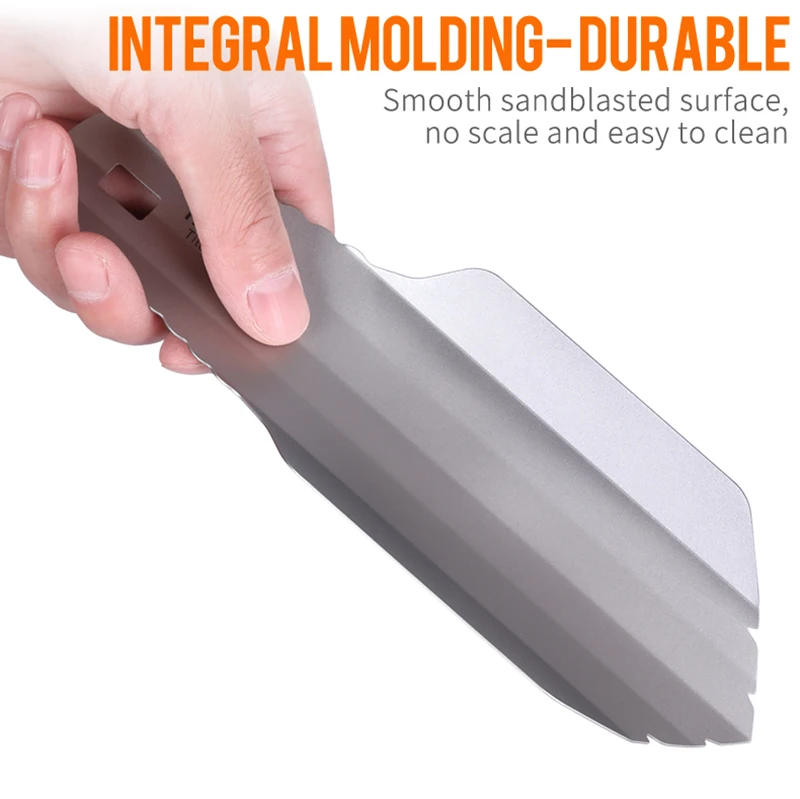 Description Picture 6 of itemCamping Equipment Outdoor Accessories Titanium Spatula Survival Gear Shovel Ultra-light Multifunctional Tool Gardening Shovel