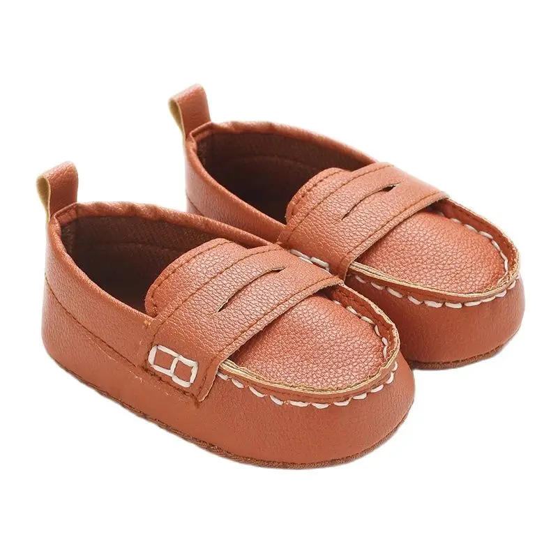 Description Picture 4 of itemFirst Walking Shoes for Baby Boys Delightful Solid Color Slip-On Loafers Ligh Casual Sneakers