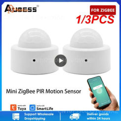 1/3PCS Zigbee3.0 Tuya Smart Body Movement Detector Mini PIR Motion Sensor Wireless Human Body Sensor Works With Tuya