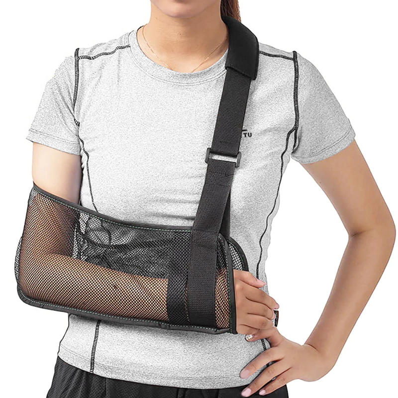 Description Picture 2 of itemCool Mesh Arm Sling for Shower, Medical Arm Brace Thumb Support Shoulder Immobilizer for Torn Rotator Cuff Injury for Left&Right