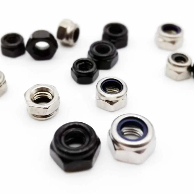 Description Picture 3 of item10Pcs M2 M3 M4 M5 M6 Self-locking Nut Black Silver Hex Nylon Locknut 304 Stainless Steel Insert Lock Nut Hardware Accessory