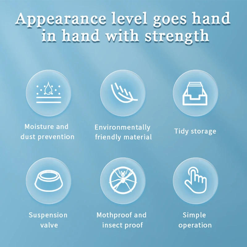 Description Picture 5 of itemVacuum Storage Bags Wardrobe Organizer Vacuum Seal Bag Space Saving Bags for Clothes Pillow Blanket Travel Vacuum Bag Package